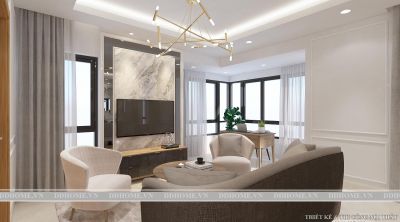 Thiết kế nội thất hiện đại căn hộ Emerald Celadon Tân Phú